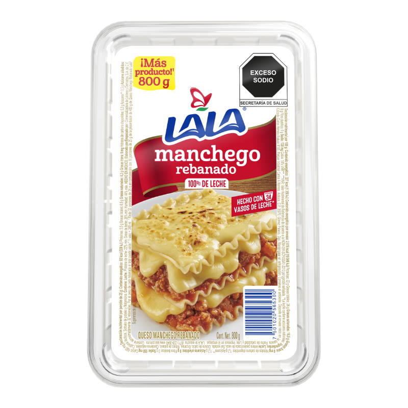 Queso Manchego Lala® rebanado Lala Grupo Lala
